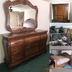 MaxSold Auction: This online auction features Spinet piano, furniture such as nightstands, dresser with mirror, armoire, dining table and chairs, a china hutch, and sofa, lamps, sandbox table, shelving, planters, watches, costume jewelry, ceramics, stoneware, outdoor furniture andmuch more!